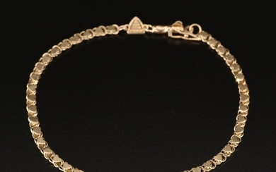 Beverly Hills Gold 14K Heart Link Bracelet