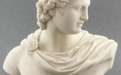 Bisque Porcelain Bust of Apollo