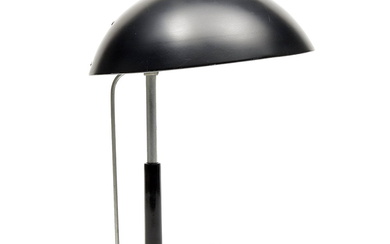 Black lacquered adjustable &#39;Bauhaus&#39; desk lamp, design Karl...