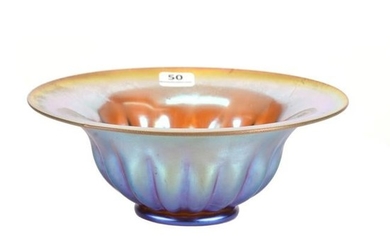 Bowl, Art Glass Signed L.C. Tiffany-Favrile #3371