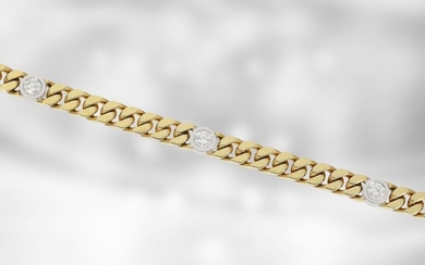 Bracelet: unworn brilliant/goldsmith bracelet made of 14K gold,...