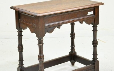 British Dark Oak Single Drawer Occasional Table