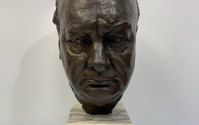Bronze Bust Sir Winston Spencer Churchill by Reid Dick