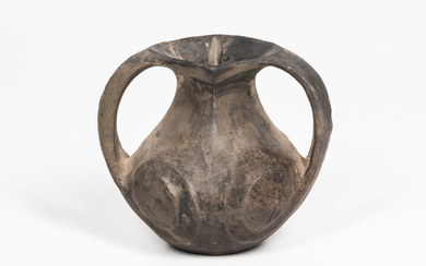 Burnished Black Earthenware Two-handled Amphora
