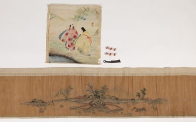 CHINESE / JAPANESE TEXTILES AND OTHER ARTICLES, LOT OF NINE