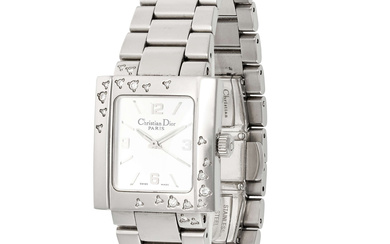 CHRISTIAN DIOR, A DIAMOND WRISTWATCH in stainless ...