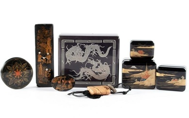 COLLECTION OF ASIAN LACQUERED BOXES