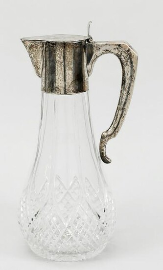 Carafe with silver mounting, German