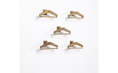 Carlo Mollino (1905-1973) Set of five coat hangers