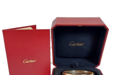 Cartier Size 19 18K Rose Gold Genuine Love Bracelet Bangle W/Box And Papers