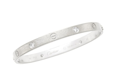 Cartier White Gold and Diamond 'Love' Bangle Bracelet