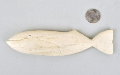 Carved Whalebone Whale Figure