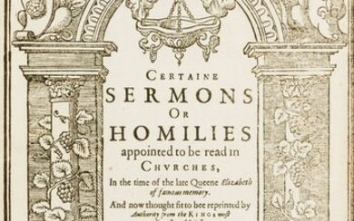 Certaine Sermons of Homilies [&] The Second Tome of Homilies, 2 works in 1 vol.,...