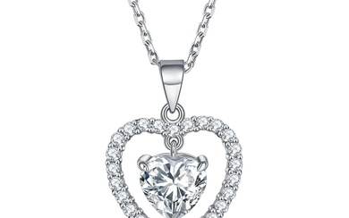 Certified 1.2 ctw Diamond Necklace - 14k White Gold