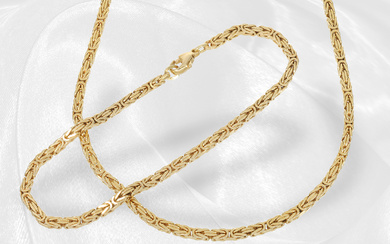 Chain: solidly crafted gold chain with matching bracelet, 14K yellow gold