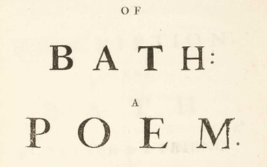 Chandler (Mary). A Description of Bath: A poem in a letter to a friend, 1st edition, [1733]