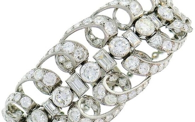 Chaumet Diamond Platinum Bracelet, 1930s, French