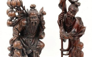 Chinese Carved Wood Figures (2)