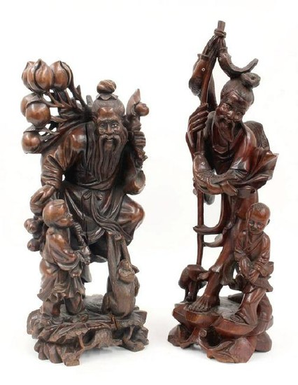 Chinese Carved Wood Figures (2)