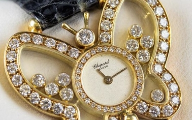 Chopard 18k Gold Happy Diamonds Butterfly Watch