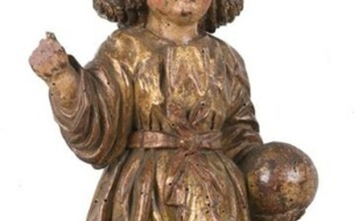 “Christ Child”. Carved, gilded and
