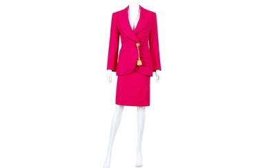 Christian Dior Boutique Demi-Couture Fuschia Skirt Suit