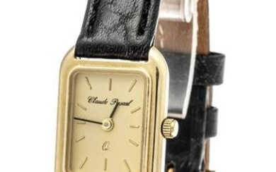 Claude Pascal ladies quartz watch, 585/000 GG, quartz movement running, goldf. dial with gilded