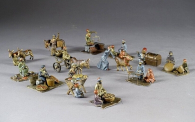 Collection de treize figurines orientalistes.