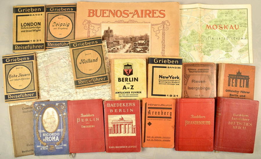 Collection of tourist guide books and maps 1910-1981