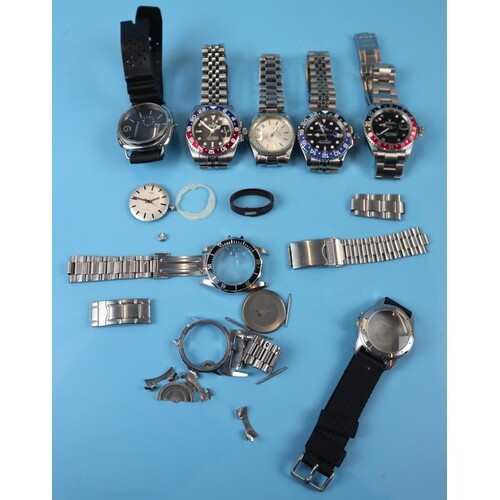 Collection of watches and watch parts