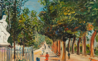 Constantin TERECHKOVITCH (Moscou 1902 - Monaco 1978) Promenade dans le parc