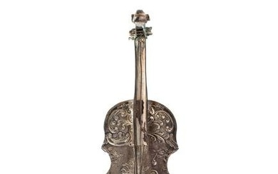 Continental Silver Box in Form of a Violin