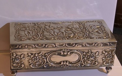 Continental Silver Plate Trinket Box