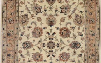 Cream Traditional Vintage 7X10 Floral Design Oriental Wool Rug Home Decor Carpet