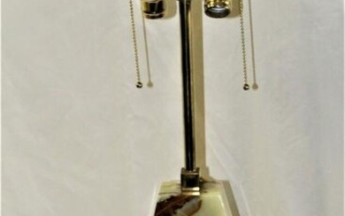 Deco/modern Onyx Lamp hi- polished . Solid brass frame