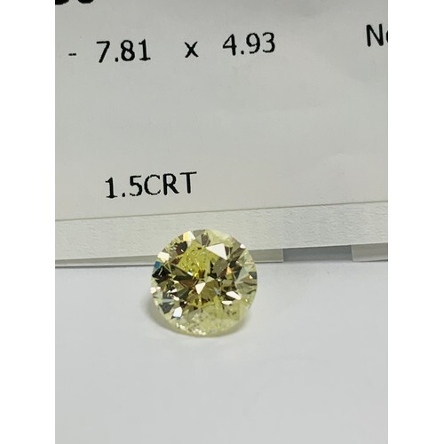 Diamond,1.90ct natural brilliant cut diamond,fancy yellow co...