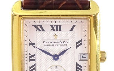 Dreyfuss & Co gentleman's 18ct gold quartz wristwatch