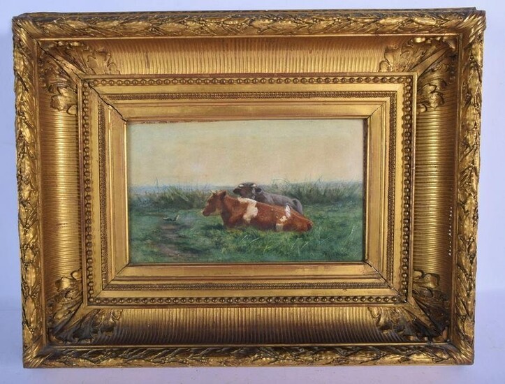 Dutch School (19th Century) Watercolour, Resting Cows.
