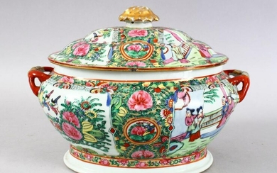 EARLY 20TH CENTURY CHINESE CANTON FAMILLE ROSE TUREEN