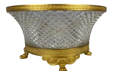EMPIRE STYLE DORE BRONZE MOUNTED BACCARAT BOWL