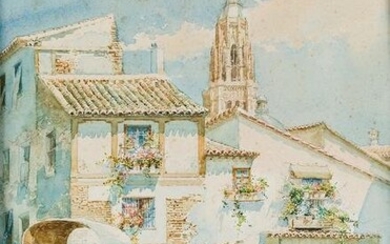 ENRIQUE MARÃN SEVILLA (1870 / 1940) "Low houses and