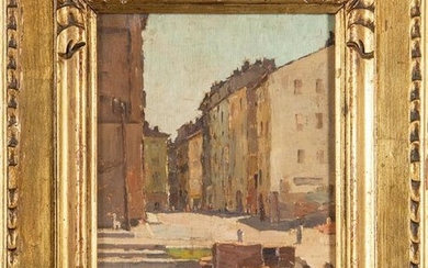 EUGENIO OLIVARI (1882-1917) Strada con