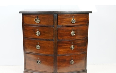 Early 19th Century mahogany bow fronted chest of eight drawe...