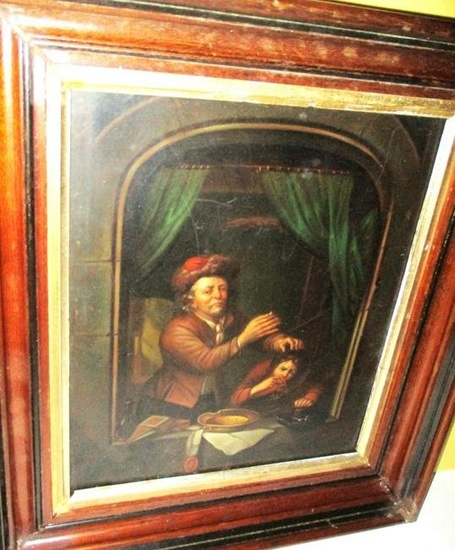 Early Painting on Copper Inscribed Gerrit Dou