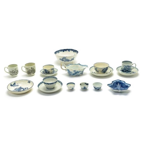 English 18th Century Porcelain Painted and Transfer