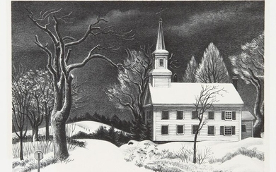 Ernest Fiene, New Snow, Lithograph