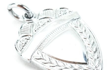 Estate English Style Shield Form Necklace Pendant.