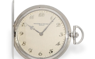 Extremely rare, extra-thin Art Deco platinum hunting case watch, Vacheron & Constantin Geneve 'Ultra-thin', ca. 1930