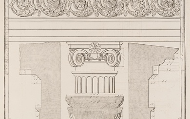 F. PIRANESI (*1758) after PIRANESI (*1720), Profile of the Ionic column order, 1805, Etching