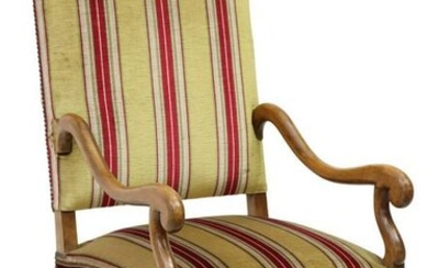 FRENCH LOUIS XIV STYLE UPHOLSTERED FAUTEUIL